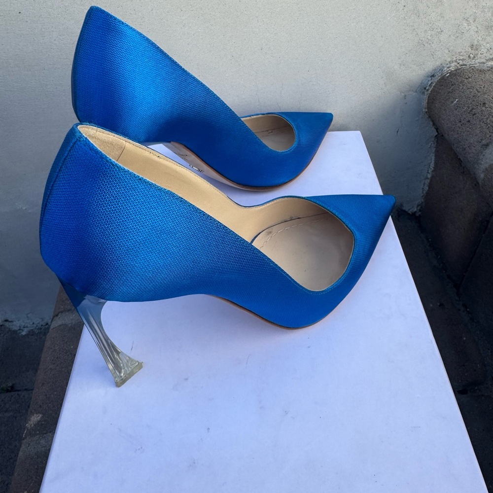 Christian Dior Songe Perspex Heel Blue Pointed Toe Pumps - Picture 8 of 11